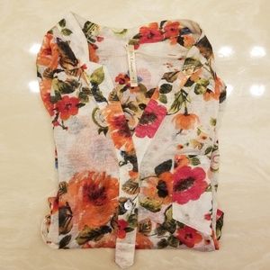 DNA Couture Flower Petal Button down